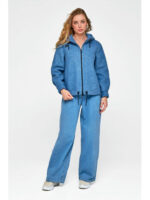 Бомбер голубой