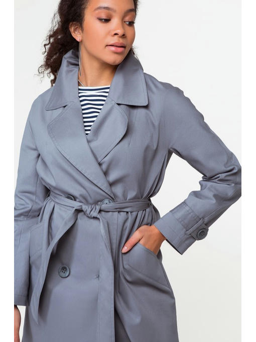 Коттоновый плащ серый — изображение 3