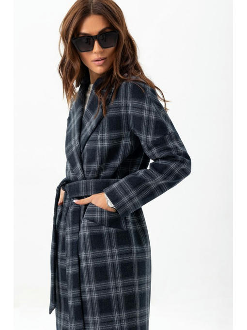 Осеннее пальто синее — изображение 3