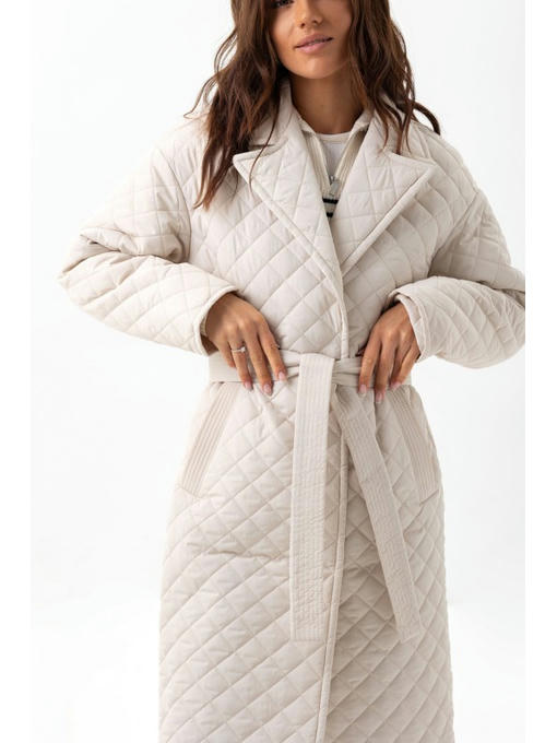 Пальто со стежкой молоко — изображение 3