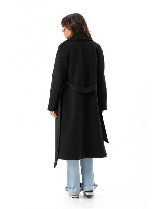 Двубортное пальто черное — изображение 7