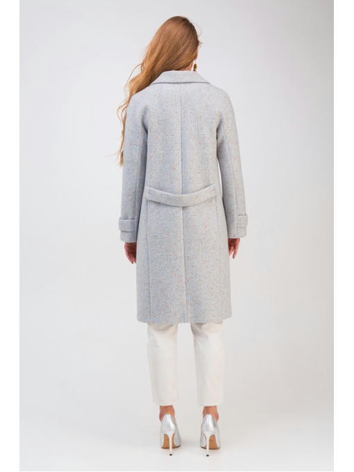 Весеннее пальто на пуговицах голубое — изображение 4