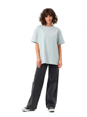 Базовая оверсайз футболка оливковая