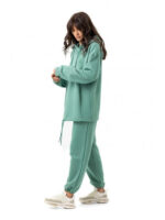 Длинное худи с капюшоном мята