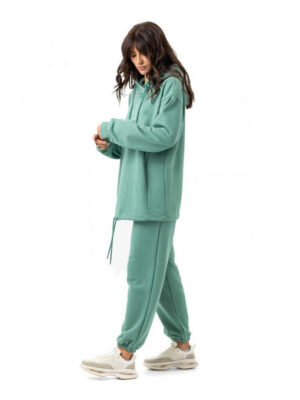 Длинное худи с капюшоном мята