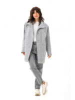 Оверсайз пальто голубой