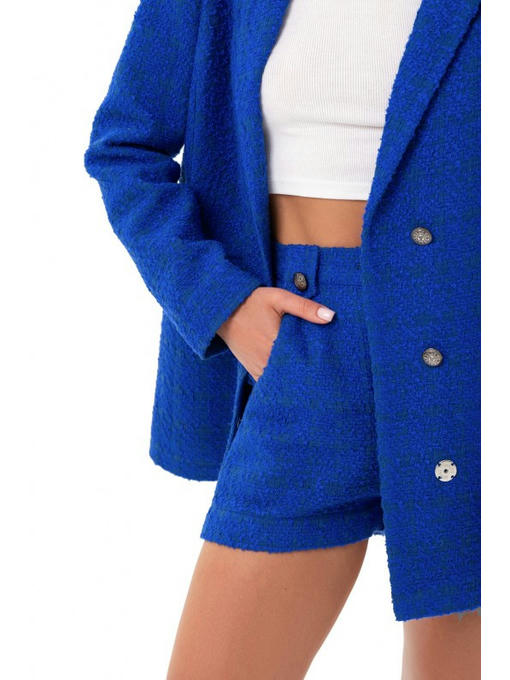 Однобортный пиджак из французского твида электрик — изображение 4