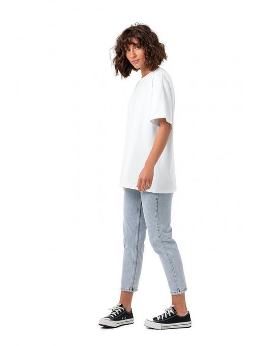 Базовая оверсайз футболка белая — изображение 5