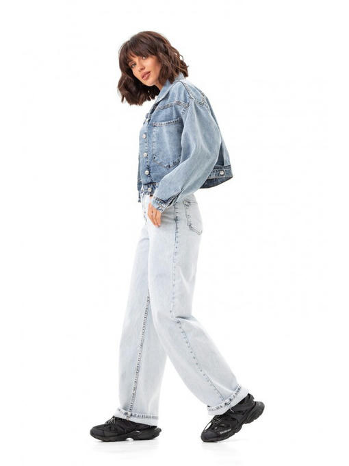 Джинсовая куртка синяя варка — изображение 6