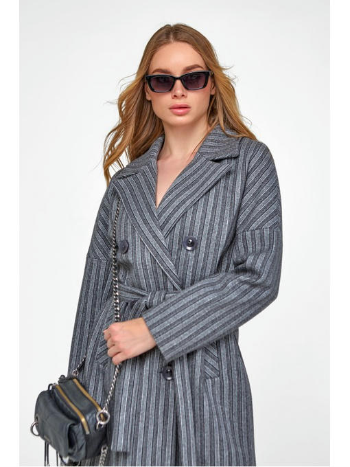 Двубортное пальто серый — изображение 3