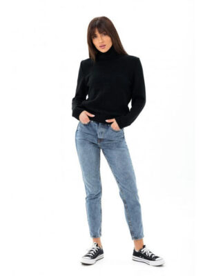 Базовый вязаный гольф черный