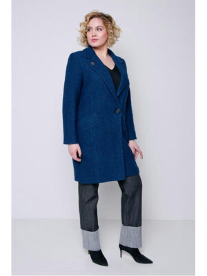 Демисезонное пальто морская волна