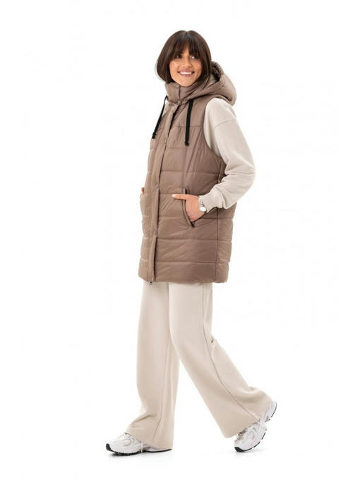 Удлиненная жилетка капучино — изображение 7