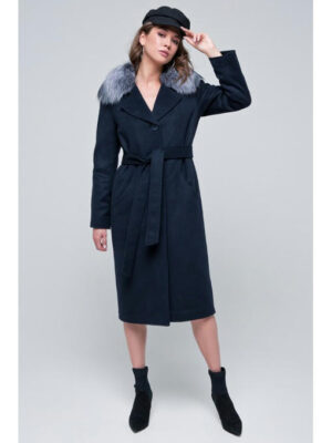 Пальто зимнее темно-синий