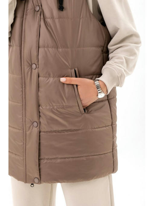 Удлиненная жилетка капучино — изображение 5