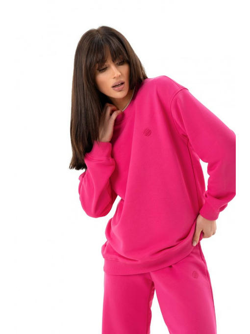 Стильный однотонный свитшот малина — изображение 6