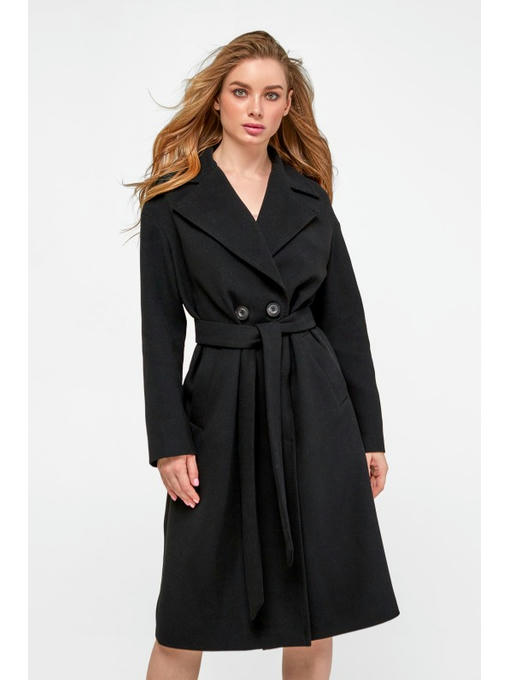 Классическое пальто оверсайз черное — изображение 2