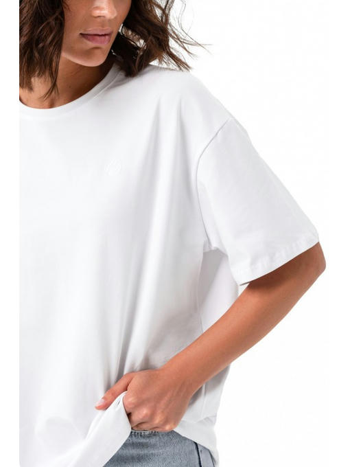 Базовая оверсайз футболка белая — изображение 3