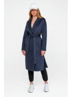 Осеннее пальто морская волна