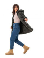 Куртка средней длины хаки