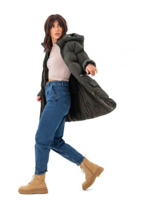 Куртка средней длины хаки