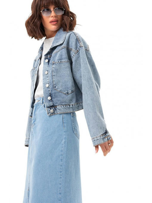 Джинсовая куртка синяя варка — изображение 9