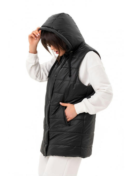 Удлиненная жилетка черная — изображение 4