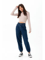 Джинсы джоггеры синие