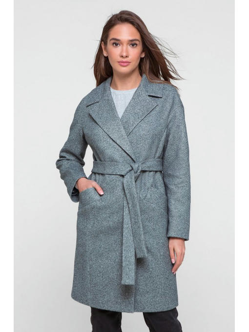 Свободное пальто темно-серое — изображение 2