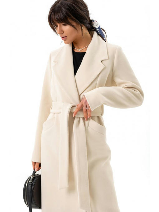 Длинное пальто молоко — изображение 5