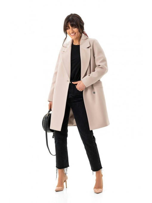 Женское стильное пальто бежевое — изображение 9