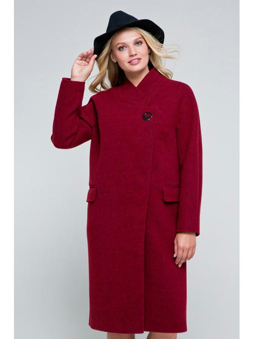 Пальто оверсайз бордовое — изображение 2