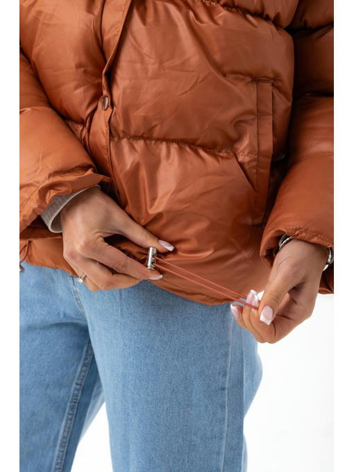 Короткая куртка коричневая — изображение 6