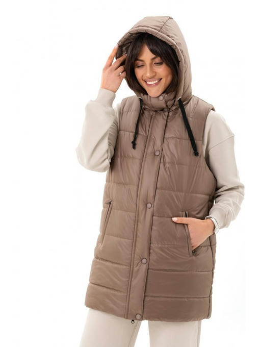 Удлиненная жилетка капучино — изображение 2