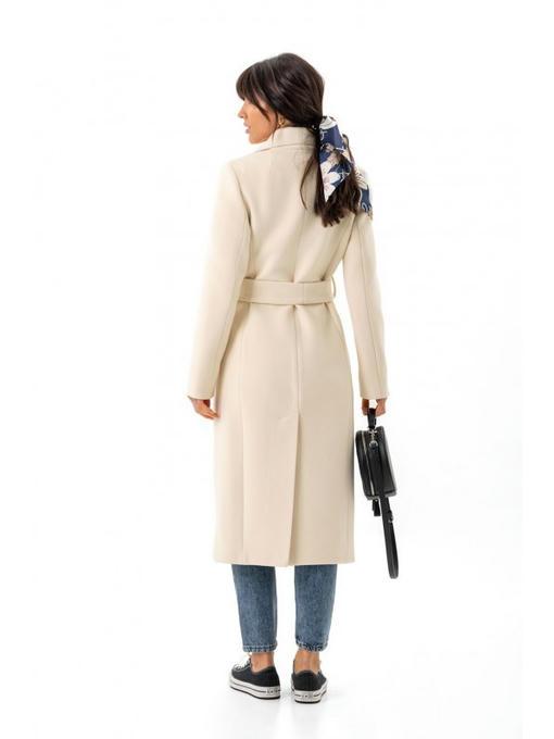 Длинное пальто молоко — изображение 10