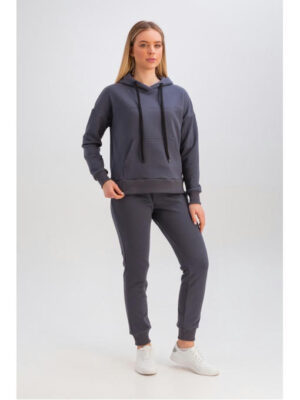 Женский костюм худи и штаны графит