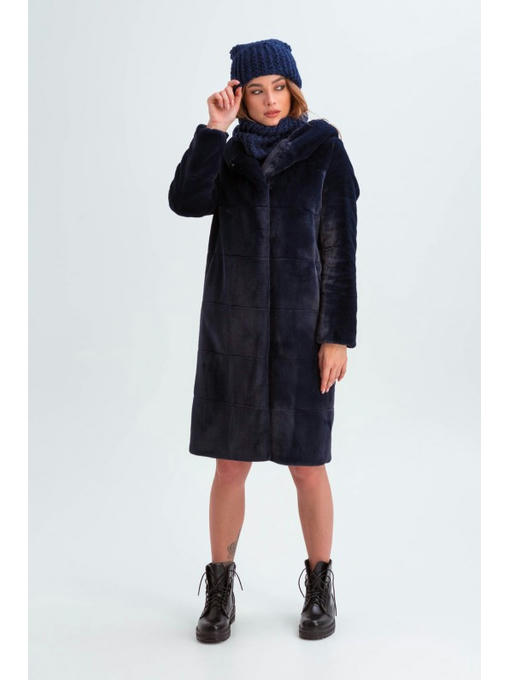 Вязаный комплект синий — изображение 3