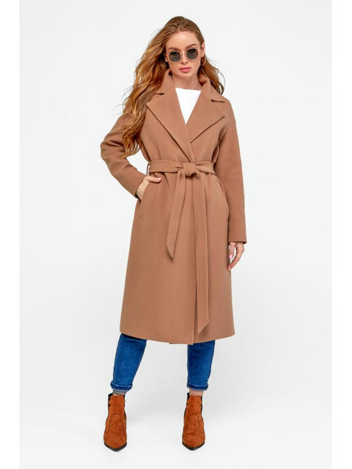 Классическое пальто оверсайз кэмел — изображение 3
