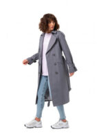 Коттоновый тренч серый