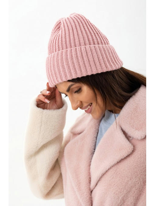 Стильная вязаная женская шапка бабл гам — изображение 2