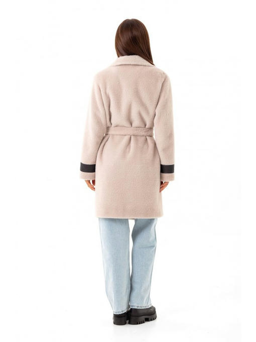 Осеннее пальто из альпаки бежевое — изображение 6