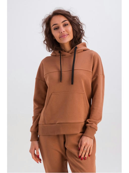 Женский костюм худи и штаны кэмел — изображение 2