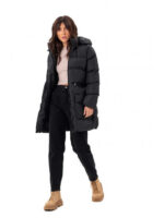 Куртка средней длины черная