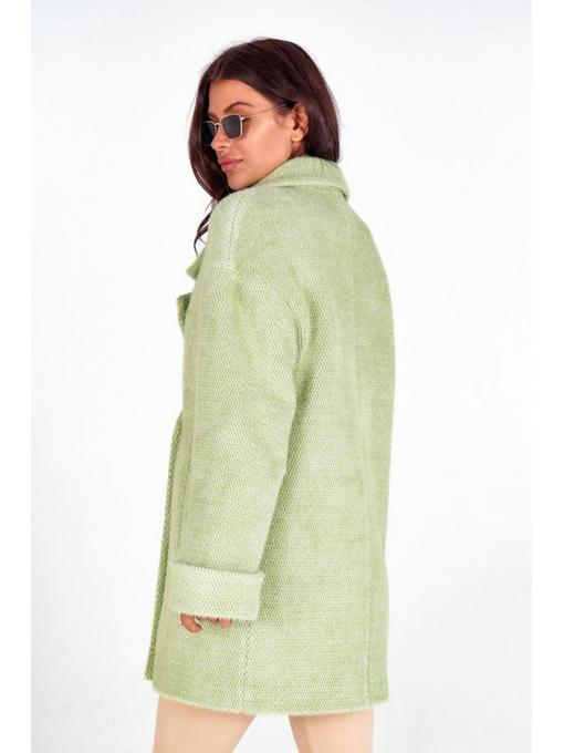 Двубортное пальто соты фисташка — изображение 4