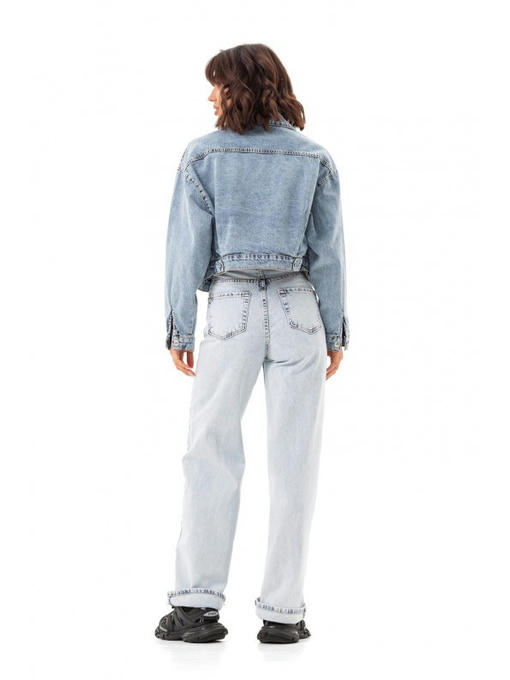 Джинсовая куртка синяя варка — изображение 8