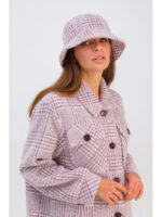 Панама в клетку из альпаки марсала