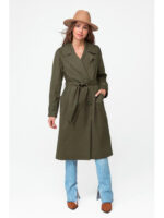 Коттоновый плащ хаки