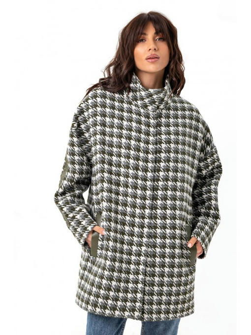 Оверсайз пальто серо-зеленое — изображение 7