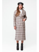 Пальто с воротником апаш капучино