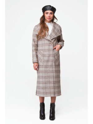 Пальто с воротником апаш капучино